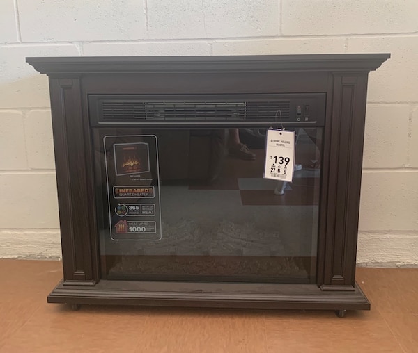 Fireplace Surround Mantels Fresh Greentouch 33 In W X 26 In H X 10 5 In D Rolling Fireplace Mantel