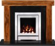 Fireplace Surround Wood New the Fenchurch In Acacia & Granite with Crystal Montana He Gas Fire In Chrome 54 Inch