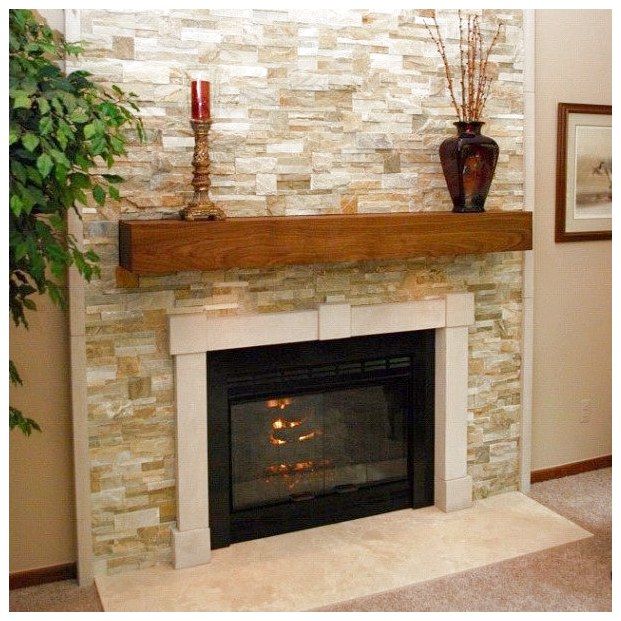 Fireplace Surrounds Stone Beautiful Chipped Stone Tile for Fireplace Surround Under the Mantle