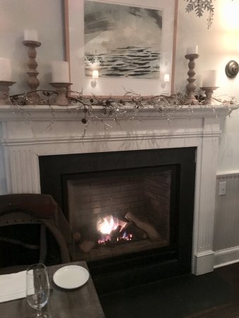 Table next to the fire in North Fork Table Picture of The table next to the fire