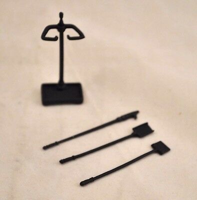 Fireplace tool Kit Awesome Fireplace tool Set 1 12 Scale Dollhouse Metal Miniature