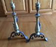 Fireplace tool Lovely Two solid Brass Fireplace andirons they are solid Brass the Light Distorted the Color
