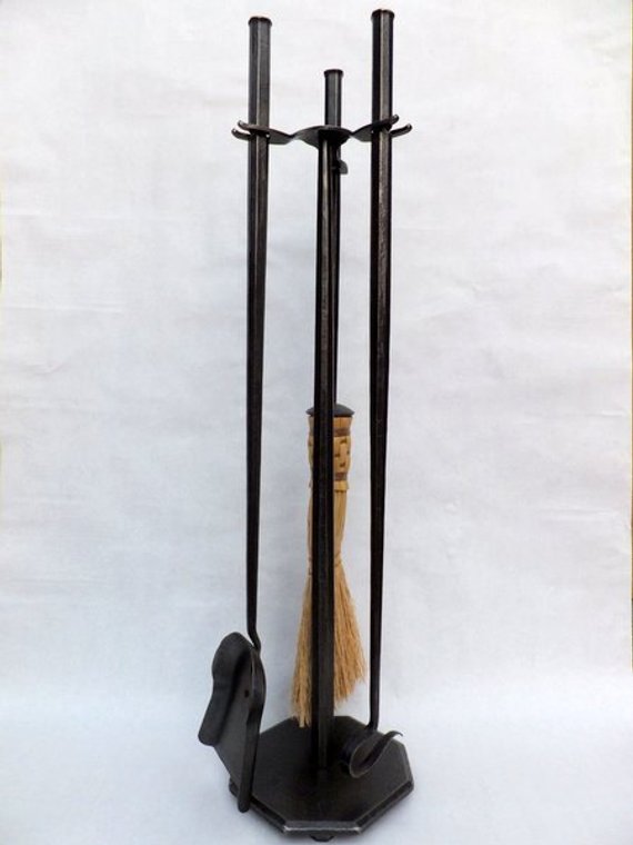 Hand Forged Fireplace Tools Set Octagon Style 0c0d9de502eb44d0849f b251f08