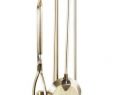 Fireplace toolset Beautiful Antique Brass 5 Piece Fireplace tool Set