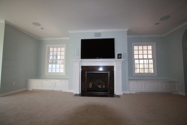 Fireplace Trim Molding Best Of Family Room Interior with Flat Screened Tv Surround sound