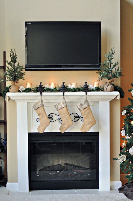 Fireplace Tv Mantle Elegant Easy Christmas Mantels Fireplaces