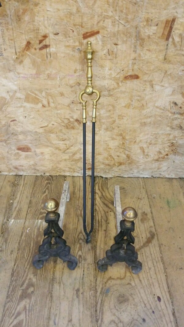 Christmas Tree Andirons and fireplace tongs c551f988f0899a6f ef44cf