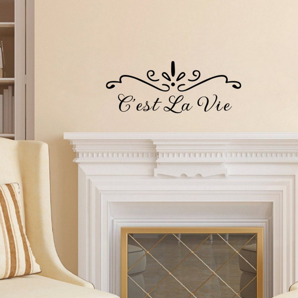 Fireplace Wall Art Unique C Est La Vie French Quotes Wall Decal Lettering Stickers Decor Wall Art for Living Room Diy Vinyl Wall Lettering Vinyl Wall Murals From Langru1002