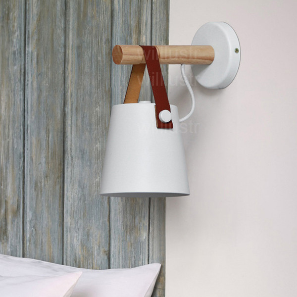 Fireplace Wall Sconces Unique 2019 Willlustr Iron Wall Sconce Metal Leather Belt Wood Wall Lamp American Country Lighting White Black Color Cafe Bar Bedside Light From Willlustr
