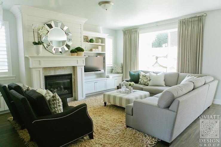 Fireplace Windows Luxury Shiplap Fireplace Flanked by Window Seats Transitional