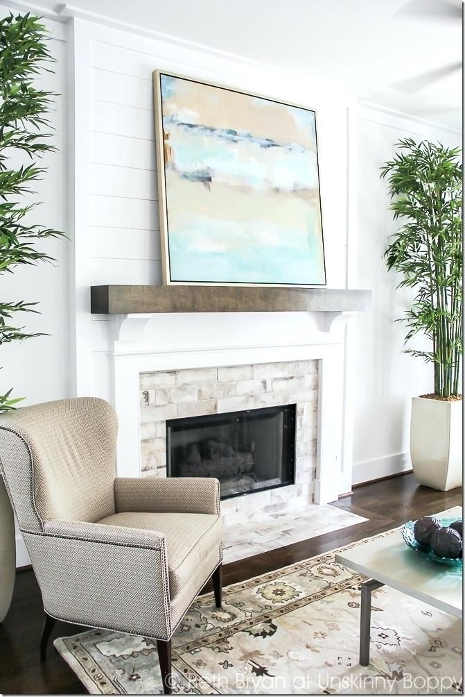 Fireplace with Shiplap Luxury Shiplap Fireplace Surround White Abstract Art