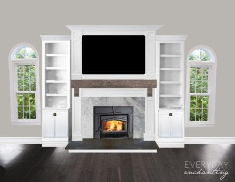 Fireplace with Tv Above with Built Ins Lovely Natural and Neutral Family Room Inspiration