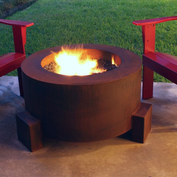 Fireplace Wood Grate Awesome 30" Round Cor Ten Steel Fire Pit