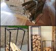 Fireplace Wood Storage Elegant Build A Fire Wood Holder From Plumbing Pipes