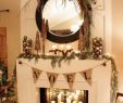 Fireplace Wreath Beautiful Greenery Swag Over Mirror Red Cherry Wreath with Evergreen