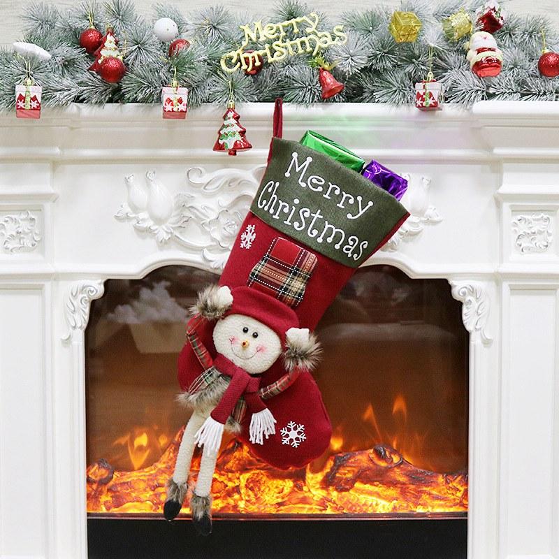 Fireplace Xmas Decorations Best Of 2018 New wholesale New Christmas Tree Decorations Hang Candy socks Xmas Stockings for Kids Christmas Gift Holiday Home Decor Holiday ornaments From
