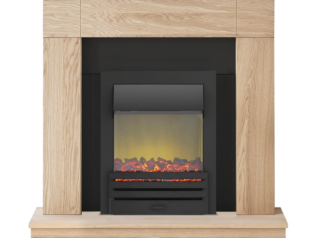 Fix Fireplace Elegant Adam Malmo Fireplace Suite In Oak with Eclipse Electric Fire In Black 39 Inch