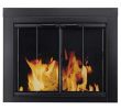 Flat Panel Fireplace Screen Awesome Pleasant Hearth at 1000 ascot Fireplace Glass Door Black Small