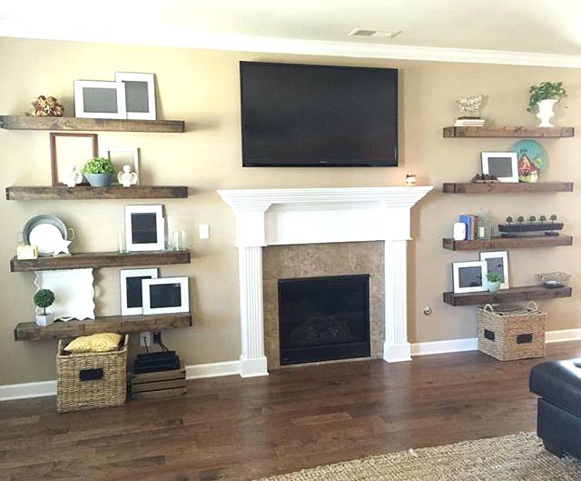 Floating Shelves Next to Fireplace Lovely Wall Shelves Next to Fireplace Fireplace Design Ideas