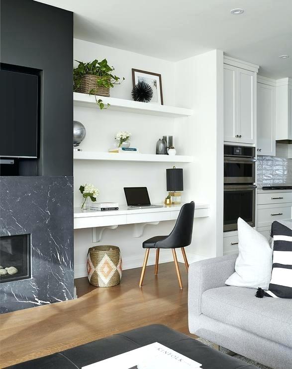 Floating Shelves Next to Fireplace Luxury Floating Shelves Flanking Black Marble Fireplace Built In