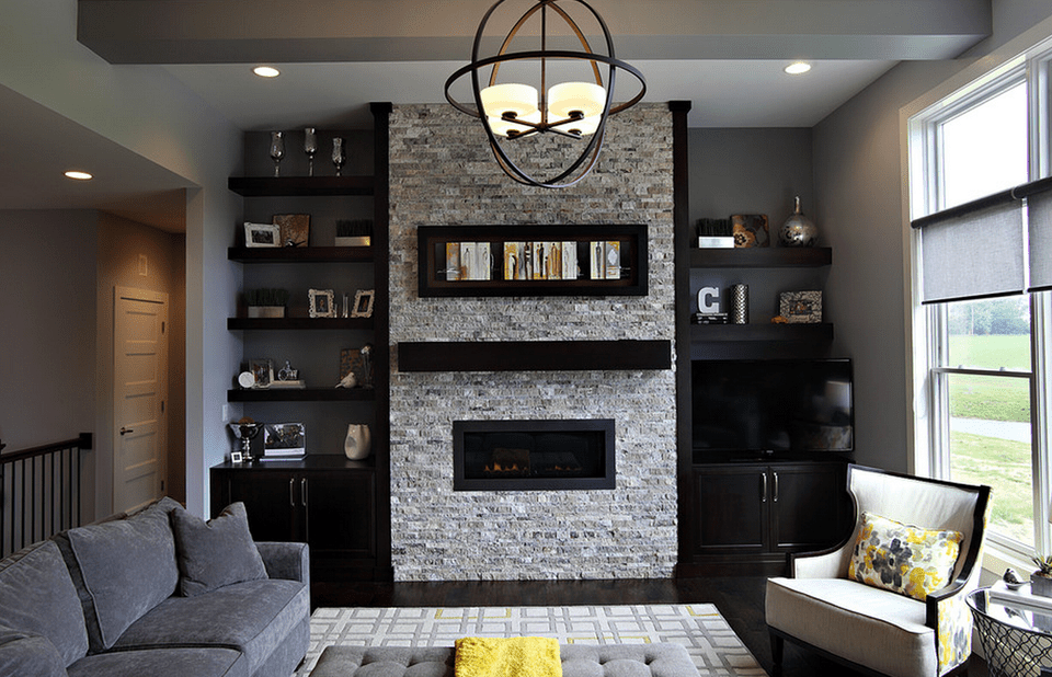 Floating Shelves Next to Fireplace New Beautiful Living Rooms with Built In Shelving