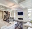 Floor to Ceiling Fireplace Best Of Box Beam Coffered Ceiling and Modern Stone Focal Wall are