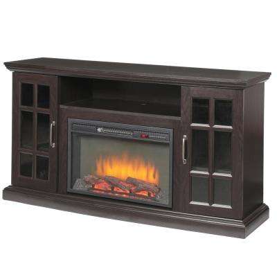 Free Standing Electric Fireplace with Mantel Awesome Edenfield 59 In Freestanding Infrared Electric Fireplace Tv Stand In Espresso