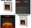 Free Standing Electric Fireplace with Mantel Awesome White Infrared Electric Fireplace Heater Mantel Tv Stand Media Cent Led Flame