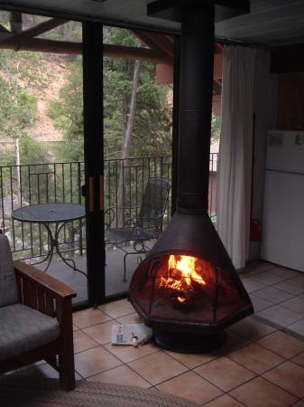 free standing fireplace