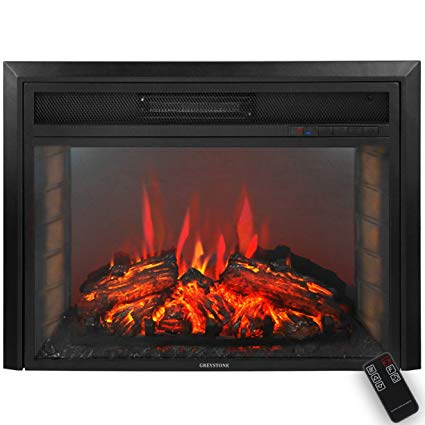 Free Standing Ventless Gas Fireplace New 28" 1500w Free Standing Insert Led Log Electric Fireplace