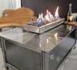 Gas Fireplace Box Elegant Modern Industrial Outdoor Steel Fire Table with Stainless