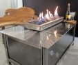 Gas Fireplace Box Elegant Modern Industrial Outdoor Steel Fire Table with Stainless
