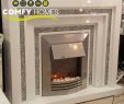 Gas Fireplace Crystals Luxury Mirrored White Crushed Crystal Level Fireplace Milano