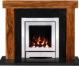 Gas Fireplace Efficiency Elegant the Fenchurch In Acacia & Granite with Crystal Montana He Gas Fire In Chrome 54 Inch