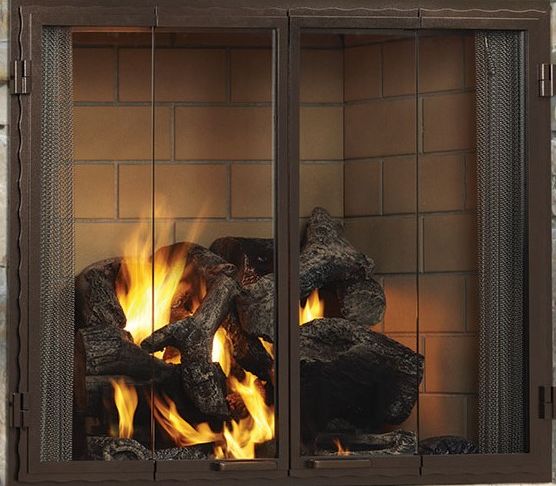 Gas Fireplace Glass Doors New Majestic Odgf42bz B Outdoor Bi Fold Glass Door for Castlewood 42&quot;