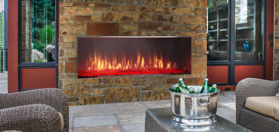 Gas Fireplace Glass Rocks Beautiful Lanai Gas Fireplace