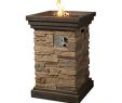 Gas Fireplace Glass Rocks New Peaktop Hf A Square Column Propane Gas Fire Pit Outdoor Garden Slate Rock 20 Inches Brown
