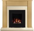 Gas Fireplace Hearth Best Of the Capri In Beech & Marfil Stone with Crystal Montana He Gas Fire In Black 48 Inch