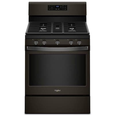 5 Burner 5 cu ft Self Cleaning Freestanding Gas Range Fingerprint Resistant Black Stainless mon 30 in 29 875 in