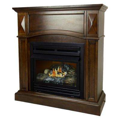 20 000 BTU 36 in pact Convertible Ventless Natural Gas Fireplace in Cherry cherry pleasant hearth ventless gas fireplaces vff ph20ng c1 64 400 pressed