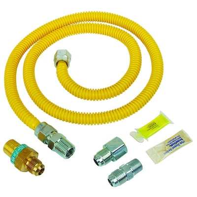 48 in 1 2 in FIP Inlet x OD Outlet Stainless Steel Gas Connector
