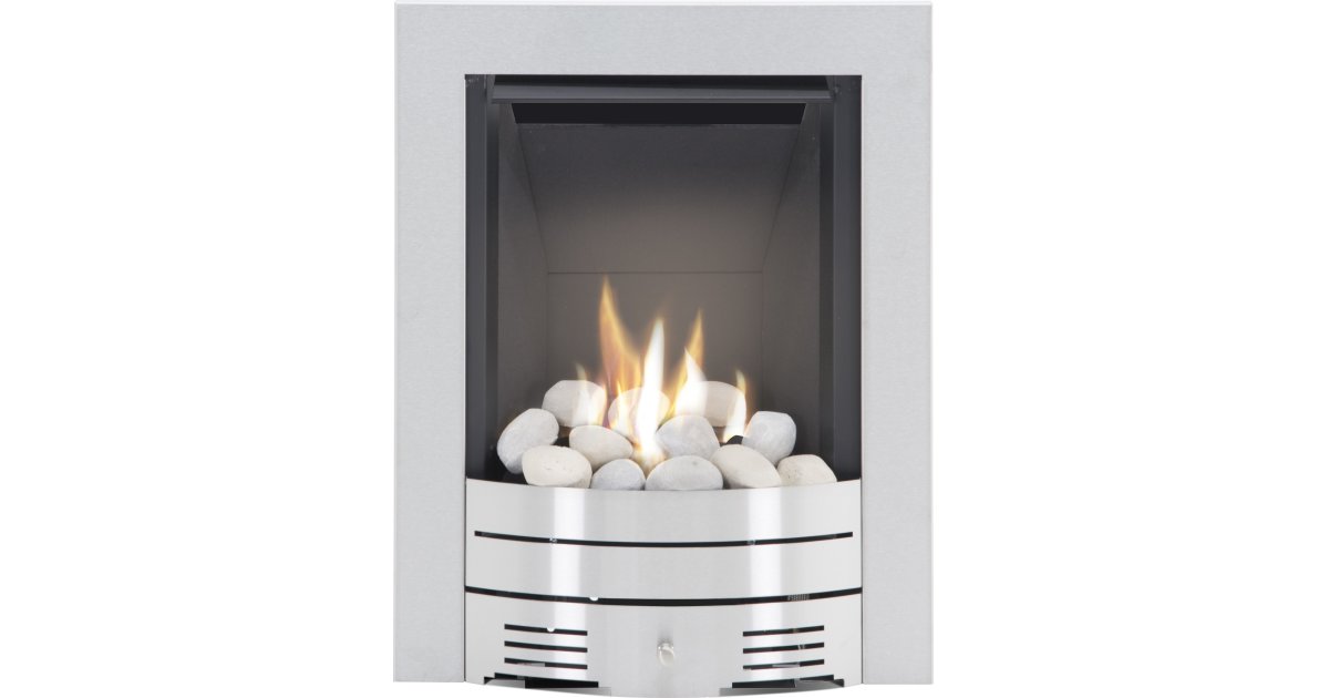 Gas Fireplace Screen Elegant the Diamond Contemporary Gas Fire In Brushed Steel Pebble Bed by Crystal