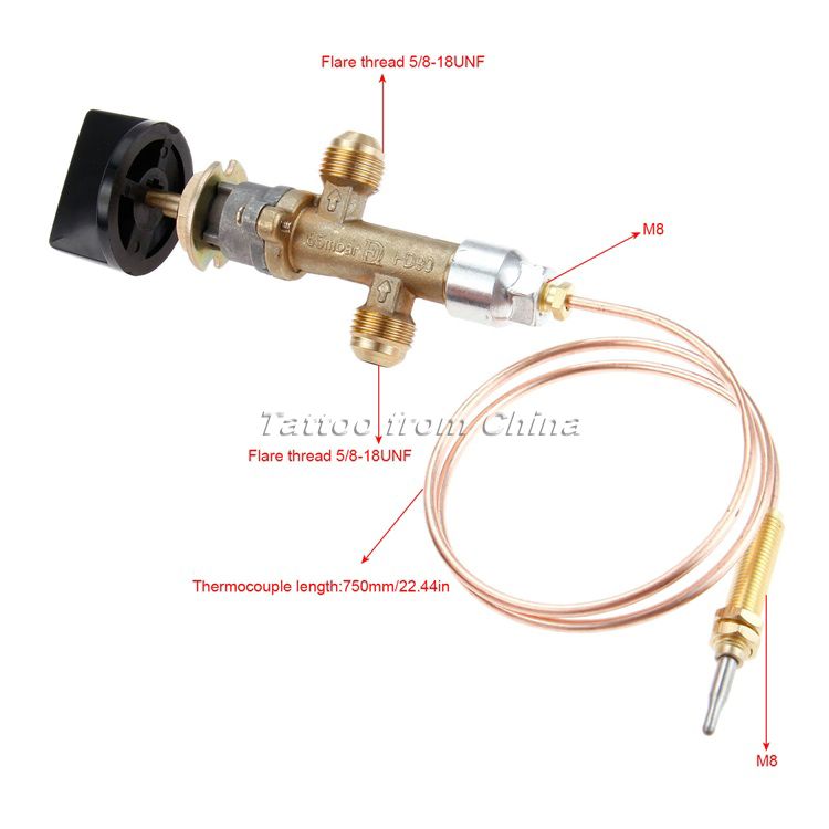 Gas Fireplace thermocouple Replacement Beautiful Details About 600mm thermocouple Gas Control Valve M8 1 Threaded Head for Low Pressure Heater