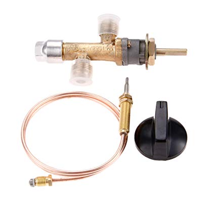 Aupoko Gas Control Cock Valve with Thermocouple and Knob Switch LPG Low Pressure Propane Gas Safety Valve Kit with Flare Thread 5 8 18UNF Inlet & 61hqS9OgDPL SX425