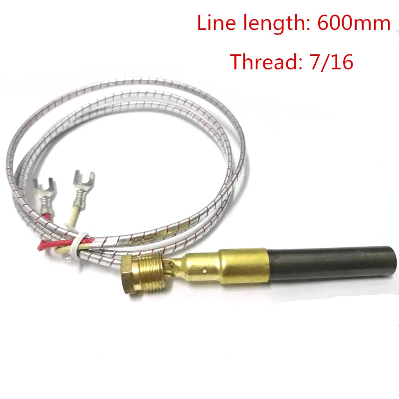 5Pcs Thermocouple 750 Degree Millivolt Replacement Thermopile Generator for Gas Fireplace Water Heater Gas Fryer Color