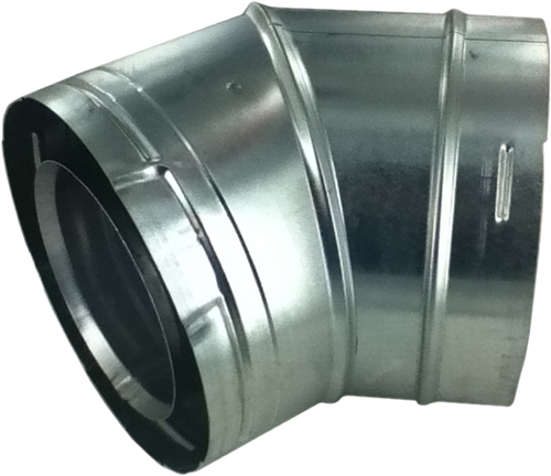 ICC EXCEL DIRECT VENT GAS PIPE 45 DEGREE ELBOW 5" I D 7" 7 8" O D ICTC5DE45 2