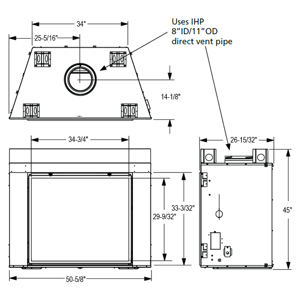 Gas Fireplace Venting Requirements Best Of Superior 40 Inch Direct Vent Traditional Gas Fireplace Drt6340