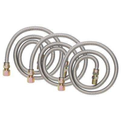 Gas Line to Fireplace Code New 1 2 In Mip X 1 2 In Fip X 48 In Stainless Steel Gas Connector 3 Pack
