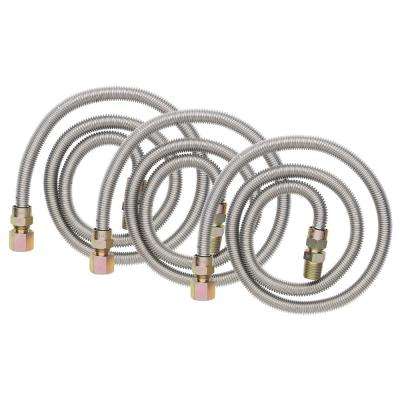 Gas Line to Fireplace Code New 1 2 In Mip X 1 2 In Fip X 48 In Stainless Steel Gas Connector 3 Pack