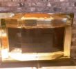 Glass Fireplace Rocks Luxury Polished Brass & Glass Fireplace Cover